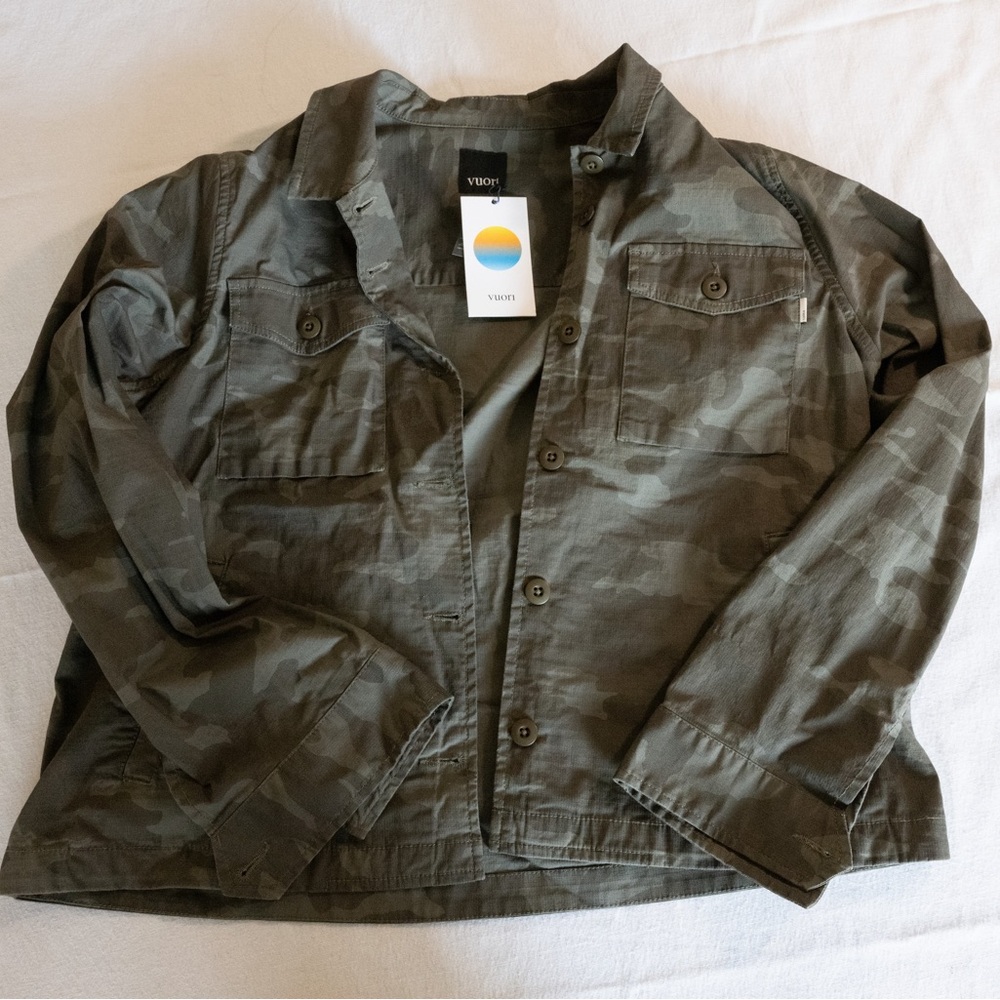 Vuori Green Camouflage Jean Jacket